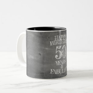Alles Gute zum Geburtstag - 50 Jahre & Fabelhaft Zweifarbige Tasse