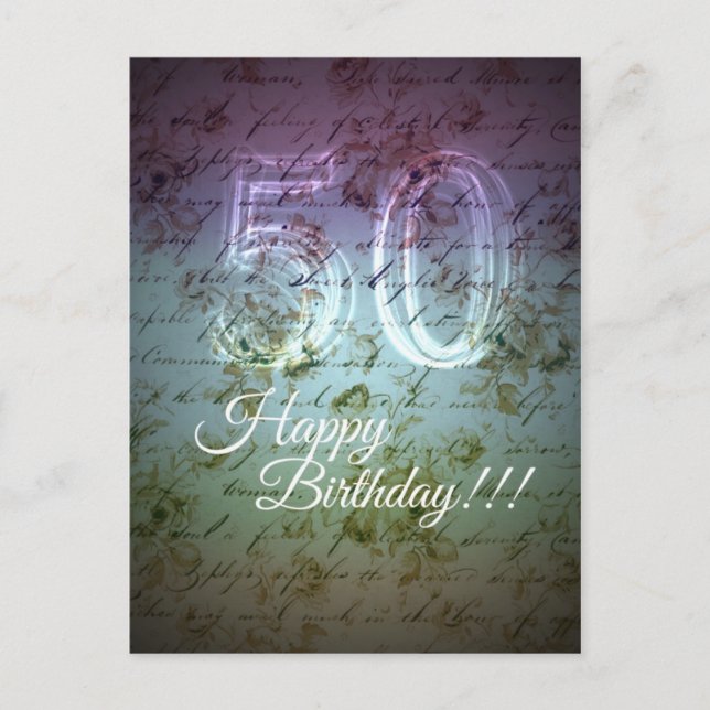 Alles Gute zum Geburtstag!!! 50. Postkarte (Vorderseite)