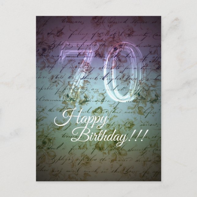 Alles Gute zum Geburtstag!!! 70. Postkarte (Vorderseite)