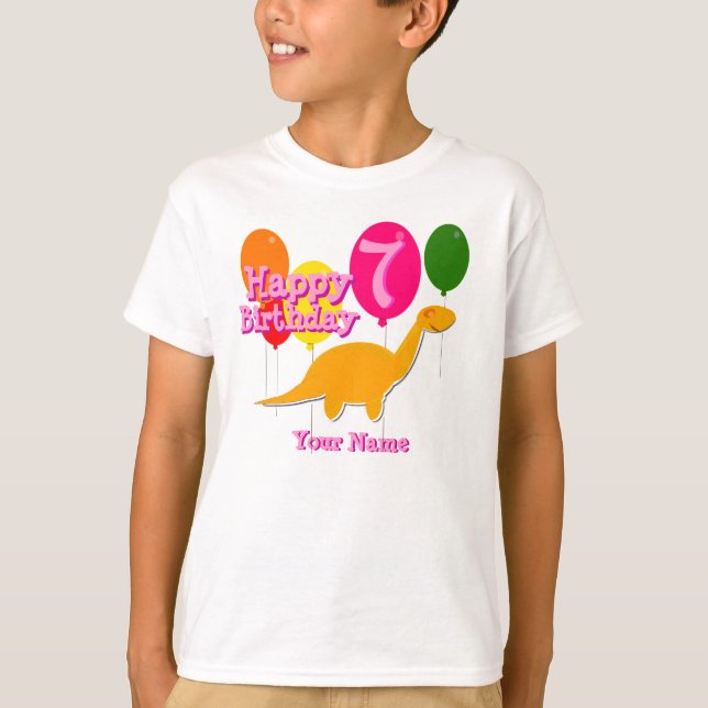Alles Gute zum Geburtstag 7 Jahre T-Shirt (Vorderseite)