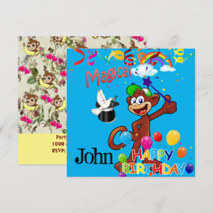 Alles Gute zum Geburtstag Affe Karte Einladung Bal