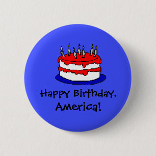 Alles Gute zum Geburtstag, Amerika! Juli Button