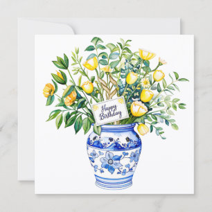 Alles Gute zum Geburtstag an einen Freund & Blumen Feiertagskarte