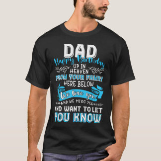 Alles Gute zum Geburtstag an meinen Vater im Himme T-Shirt