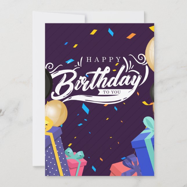 Alles Gute zum Geburtstag Ankündigung (Vorderseite)