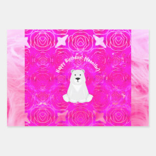 Alles Gute zum Geburtstag! Anpassbarer Name Geschenkpapier Set