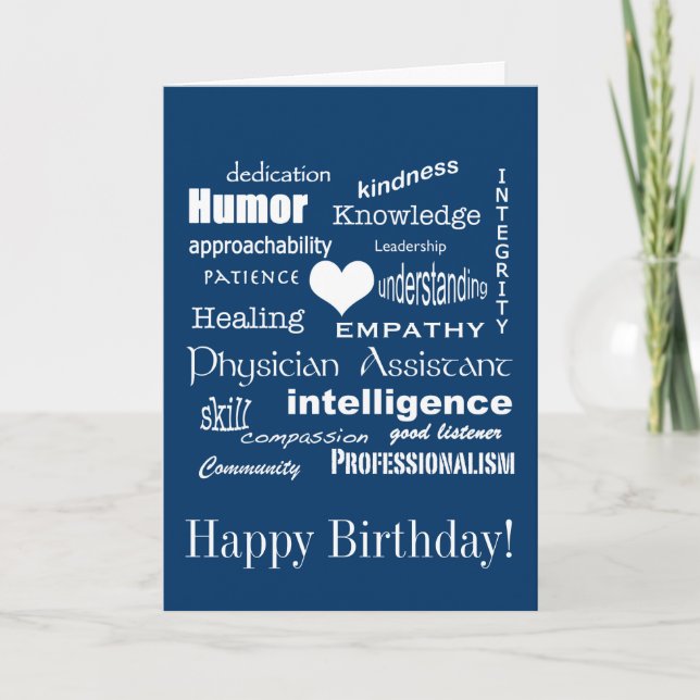 Alles Gute zum Geburtstag/Ärztliche Assistenzattri Karte (Vorderseite)