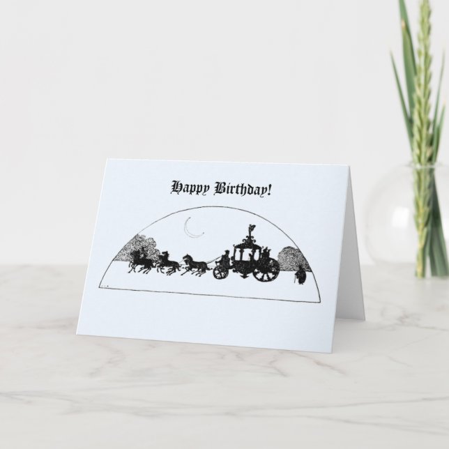 Alles Gute zum Geburtstag Aschenputtel Karte (Vorderseite)