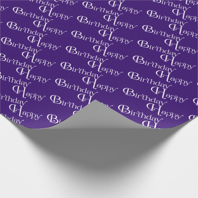Alles Gute zum Geburtstag auf lila Geschenkpapier (Ecke)