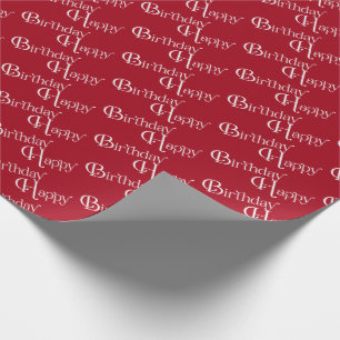 Alles Gute zum Geburtstag auf Rot Geschenkpapier