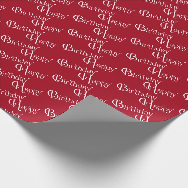 Alles Gute zum Geburtstag auf Rot Geschenkpapier (Ecke)