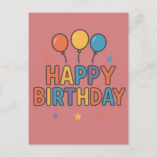 Alles Gute zum Geburtstag Aufkleber Postkarte