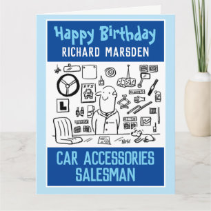 Alles Gute zum Geburtstag Autoteileverkäufer Karte