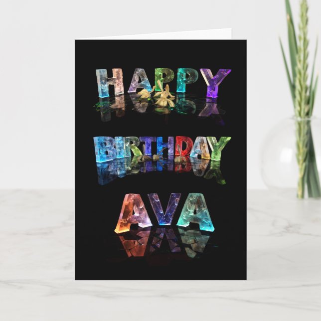 Alles Gute zum Geburtstag Ava Karte (Vorderseite)