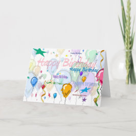 Alles Gute zum Geburtstag - Ballone - Karte