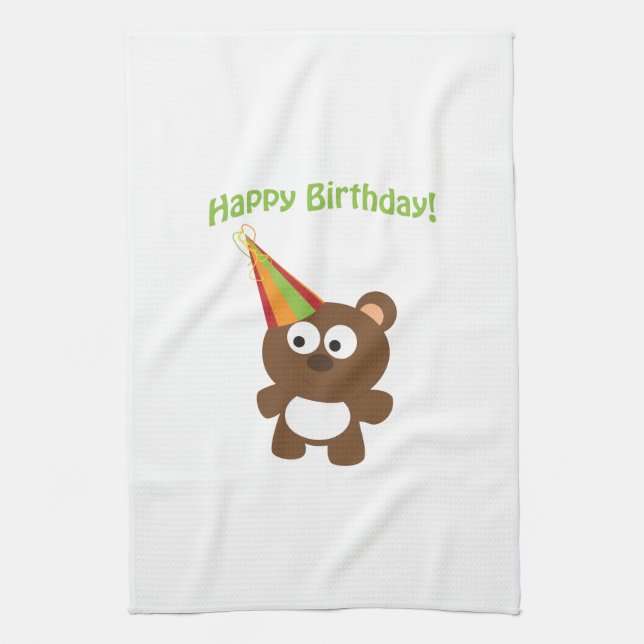 Alles Gute zum Geburtstag! Bär Handtuch (Vertikal)