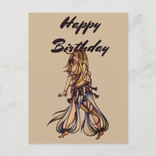 Alles Gute zum Geburtstag Bauchtänzerin  Postkarte