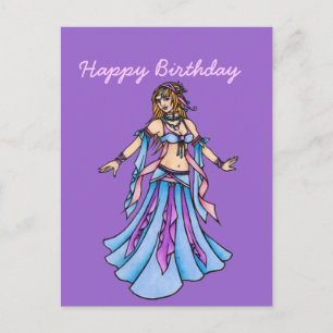 Alles Gute zum Geburtstag Bauchtänzerin Postkarte