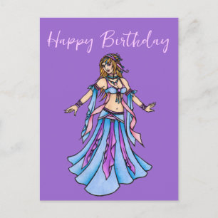 Alles Gute zum Geburtstag Bauchtänzerin Postkarte