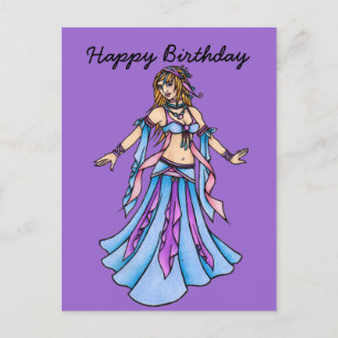 Alles Gute zum Geburtstag Bauchtänzerin  Postkarte