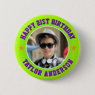 Alles Gute zum Geburtstag Benutzerdefiniertes Foto Button