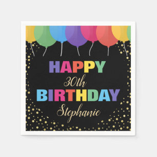 Alles Gute zum Geburtstag Benutzerdefiniertes Jahr Serviette