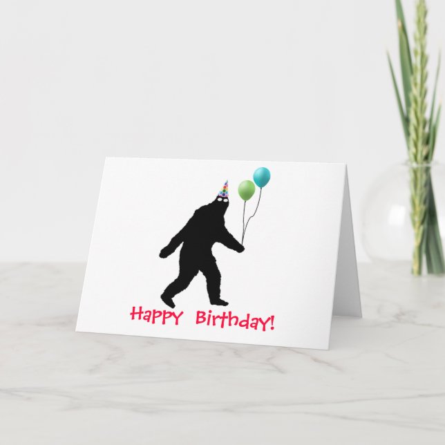 Alles Gute zum Geburtstag Bigfoots! Karte (Vorderseite)