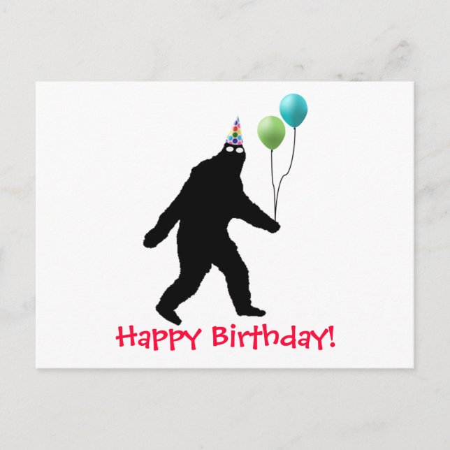 Alles Gute zum Geburtstag Bigfoots! Postkarte (Vorderseite)