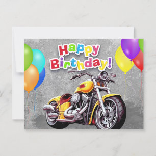 Alles Gute zum Geburtstag! Biker Postkarte