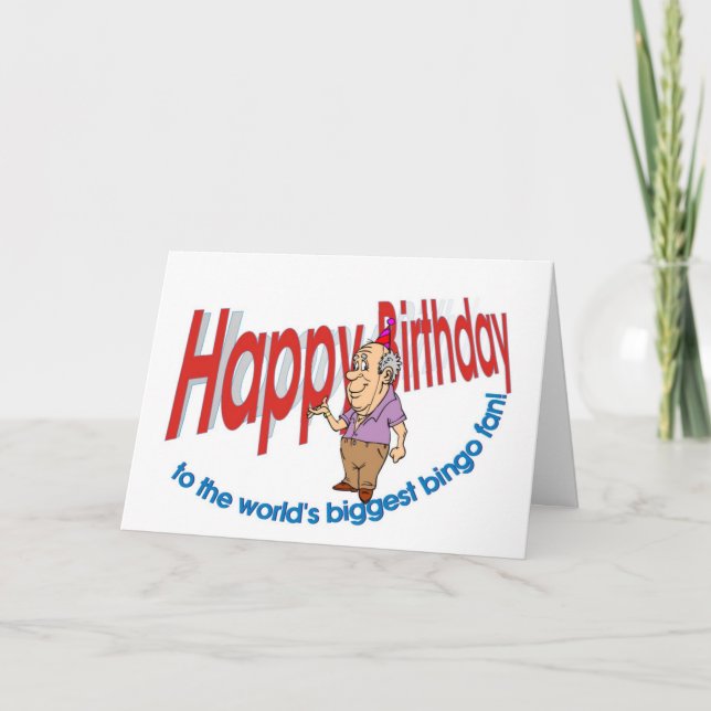 Alles Gute zum Geburtstag, Bingo-Fan Karte (Vorderseite)