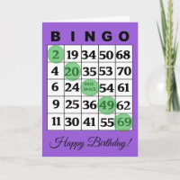 Alles Gute zum Geburtstag BINGO Karte
