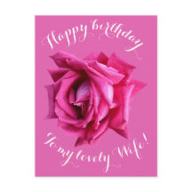 Alles Gute zum Geburtstag bis zur Ehefrau Rosa Ros
