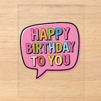 Alles Gute zum Geburtstag Blase Acryleinladungen
