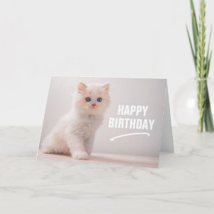 Alles Gute zum Geburtstag   Blaue Augen Katze Karte