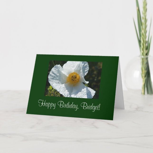 Alles Gute zum Geburtstag, Bridget! Vorlagenkarte Karte (Vorderseite)