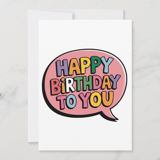 Alles Gute zum Geburtstag Bubble Einladung (Vorderseite)