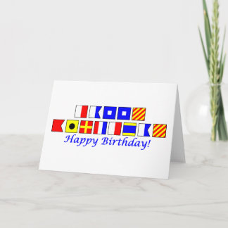 Alles Gute zum Geburtstag buchstabiert im Karte