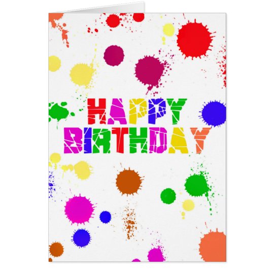 Alles Gute zum Geburtstag bunt Karte