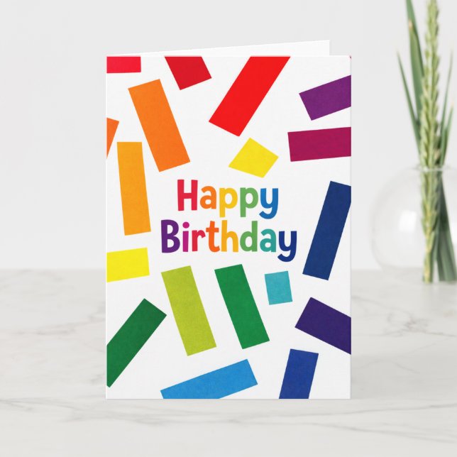 Alles Gute zum Geburtstag - bunt Karte (Vorderseite)
