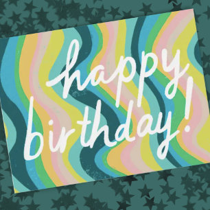 ALLES GUTE ZUM GEBURTSTAG Bunte Coole & Lustige St Postkarte