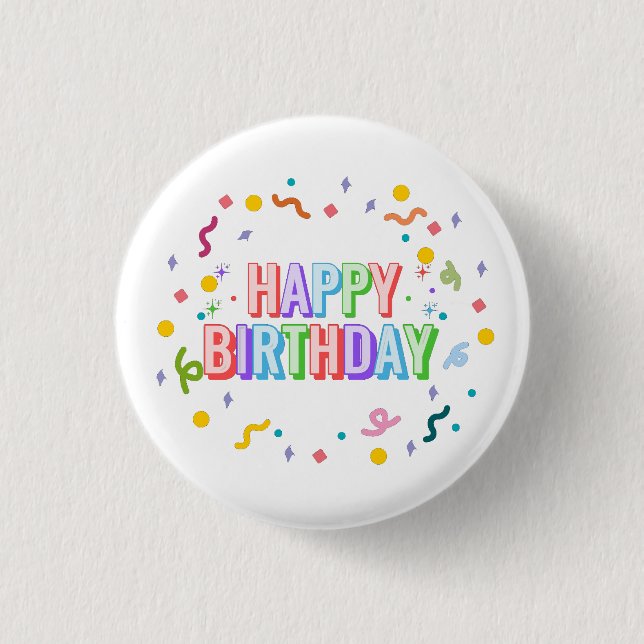 Alles Gute zum Geburtstag Button (Vorderseite)