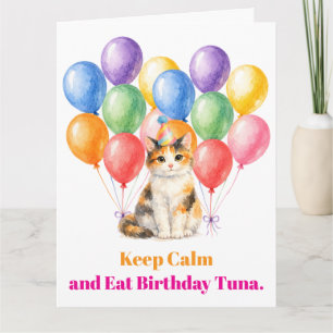 Alles Gute zum Geburtstag Calico-Katze Haustier Karte