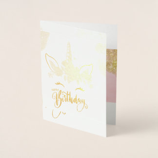 Alles Gute zum Geburtstag, Card in French, Birthda Folienkarte