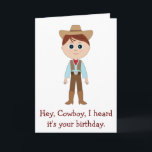 Alles Gute zum Geburtstag, Cowboy für Grandson Karte<br><div class="desc">Das ist für den kleinen Jungen,  der nur diesen Western Liebe. Geben Sie für passende Artikel "pinguincornerstore cowboy" in die Zazzle-Bar ein.</div>