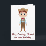 Alles Gute zum Geburtstag, Cowboy für Grandson Karte<br><div class="desc">Das ist für den kleinen Jungen,  der nur diesen Western Liebe. Geben Sie für passende Artikel "pinguincornerstore cowboy" in die Zazzle-Bar ein.</div>