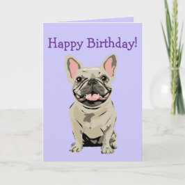 Alles Gute zum Geburtstag -Cream Französische Bull Karte