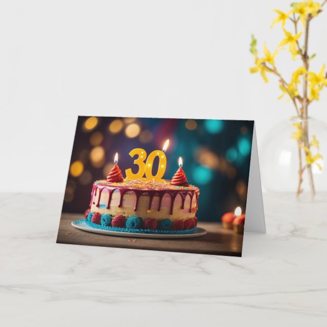 Alles Gute zum Geburtstag, den 30. Karte (Gelbe Blume)