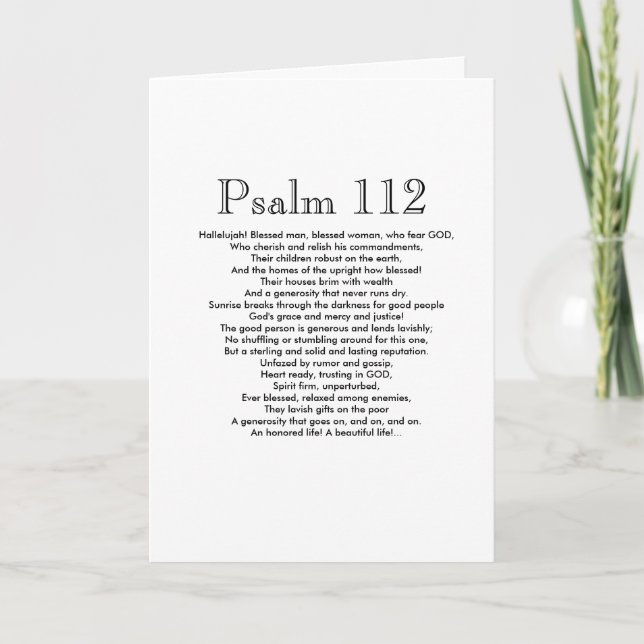 Alles Gute zum Geburtstag des Psalm-112! Karte (Vorderseite)