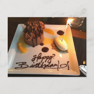 Alles Gute zum Geburtstag Dessert Postkarte