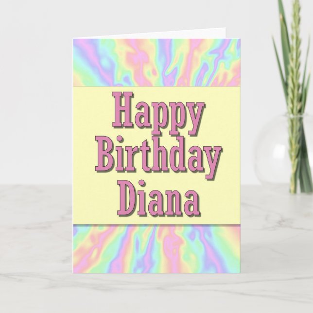 Alles Gute zum Geburtstag Diana Karte (Vorderseite)